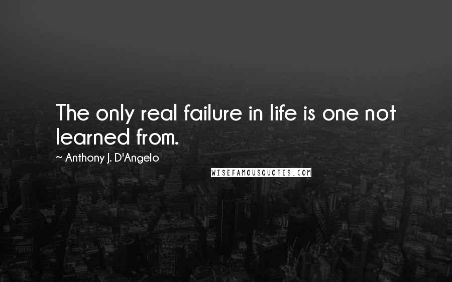 Anthony J. D'Angelo Quotes: The only real failure in life is one not learned from.