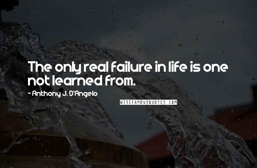 Anthony J. D'Angelo Quotes: The only real failure in life is one not learned from.