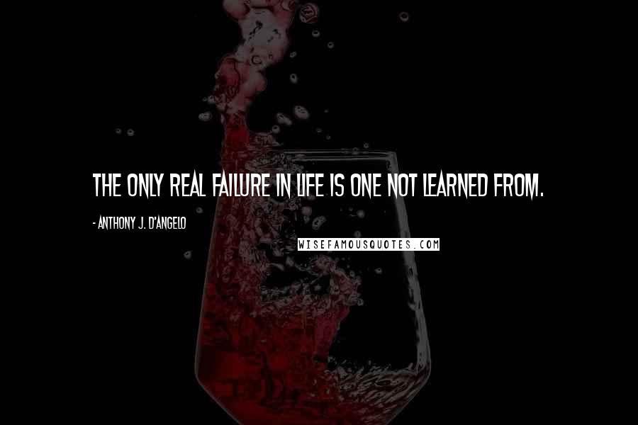 Anthony J. D'Angelo Quotes: The only real failure in life is one not learned from.