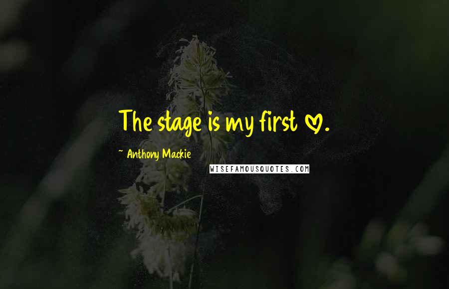 Anthony Mackie Quotes: The stage is my first love.