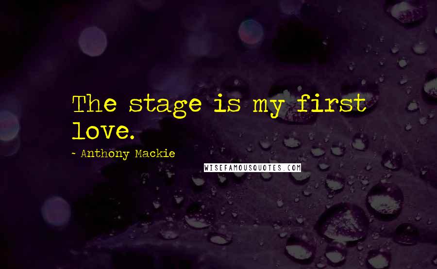 Anthony Mackie Quotes: The stage is my first love.