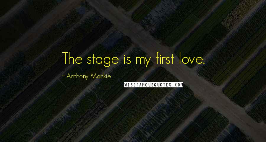 Anthony Mackie Quotes: The stage is my first love.