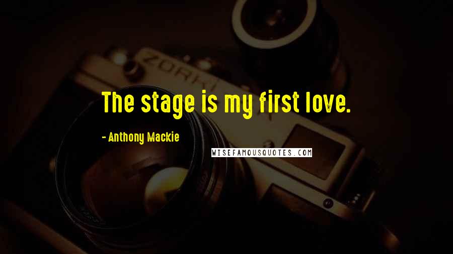 Anthony Mackie Quotes: The stage is my first love.
