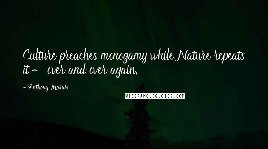 Anthony Marais Quotes: Culture preaches monogamy while Nature repeats it - over and over again.