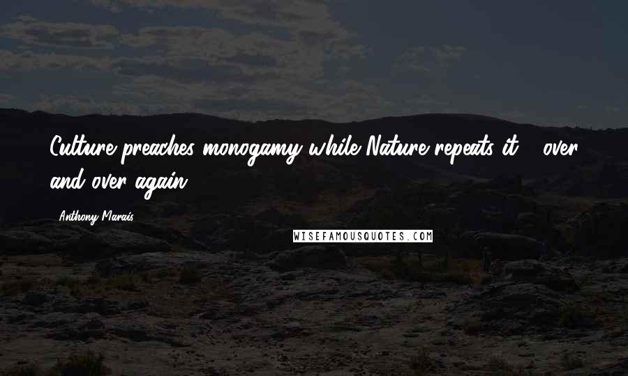 Anthony Marais Quotes: Culture preaches monogamy while Nature repeats it - over and over again.