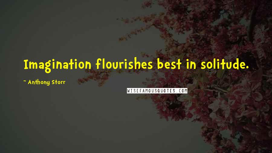 Anthony Storr Quotes: Imagination flourishes best in solitude.