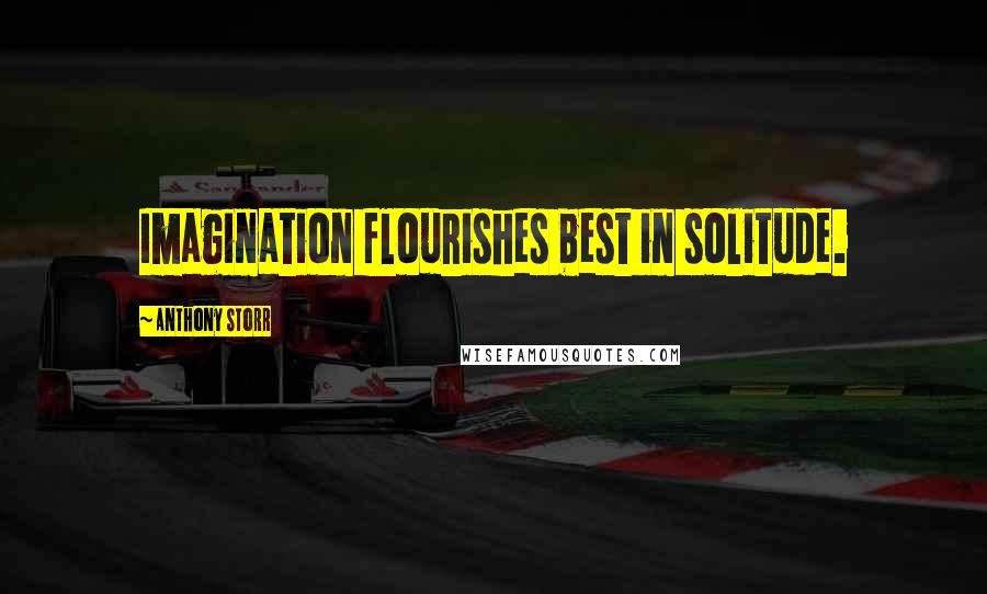 Anthony Storr Quotes: Imagination flourishes best in solitude.