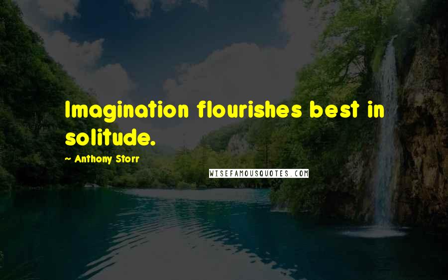 Anthony Storr Quotes: Imagination flourishes best in solitude.