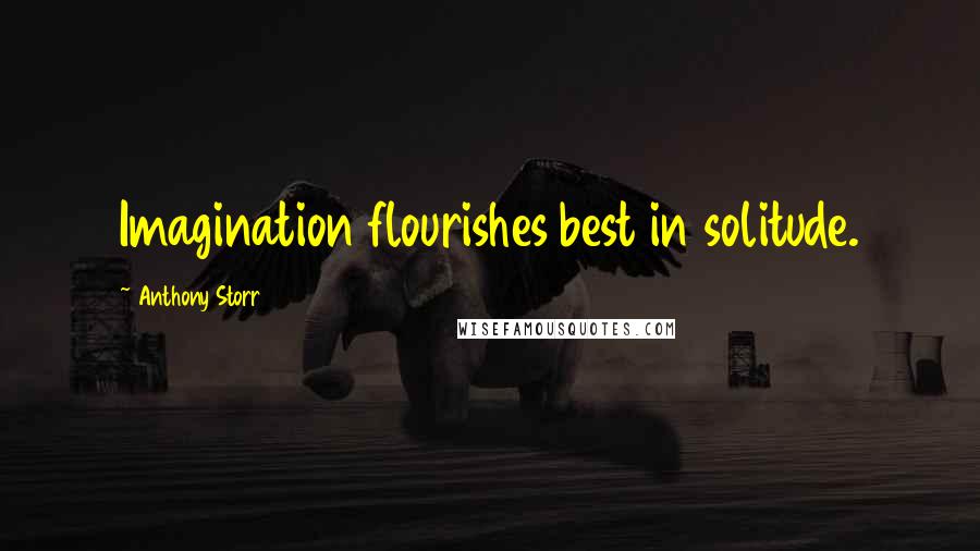 Anthony Storr Quotes: Imagination flourishes best in solitude.