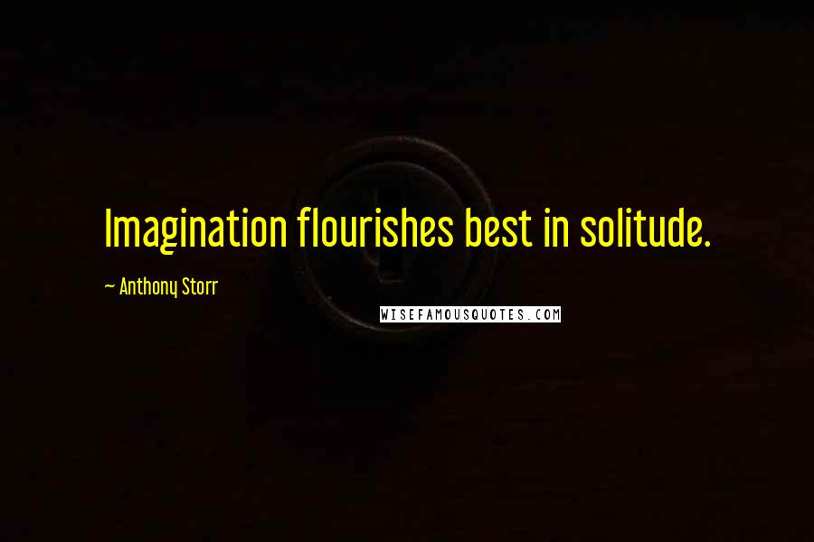 Anthony Storr Quotes: Imagination flourishes best in solitude.