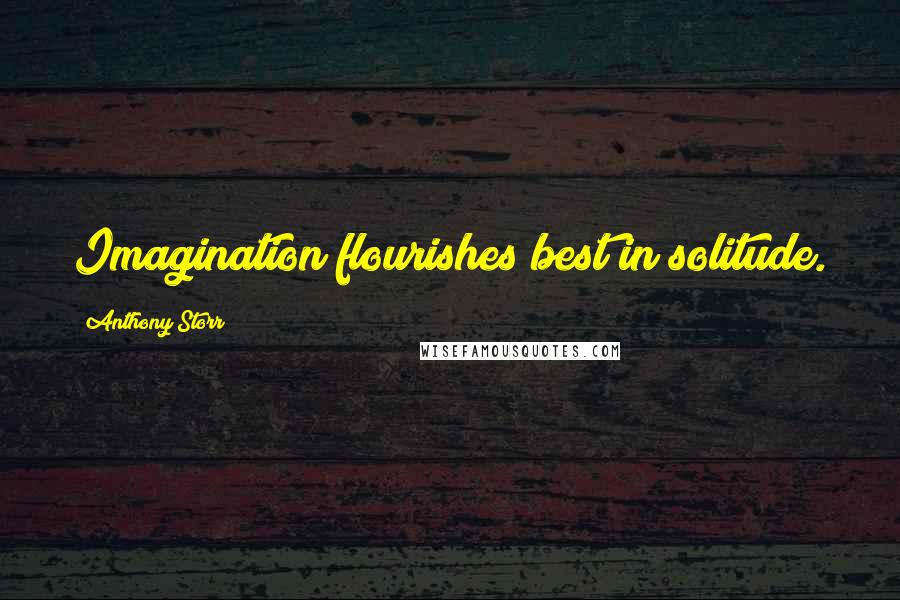 Anthony Storr Quotes: Imagination flourishes best in solitude.