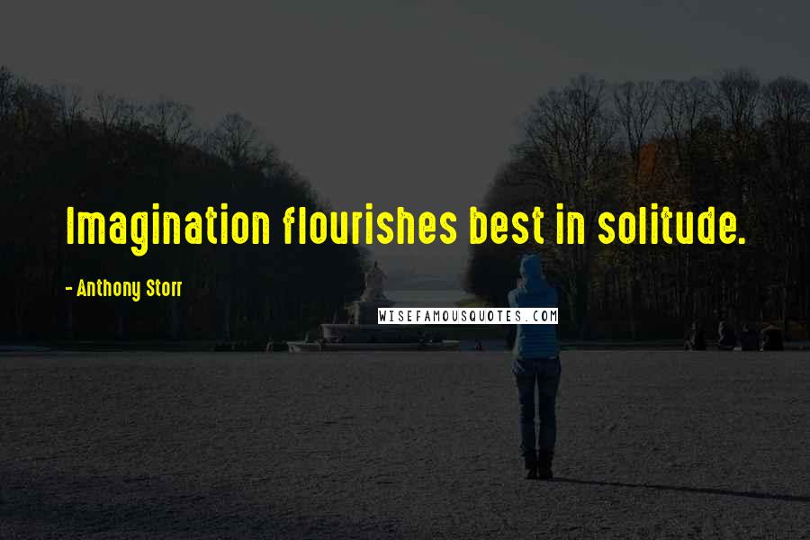 Anthony Storr Quotes: Imagination flourishes best in solitude.