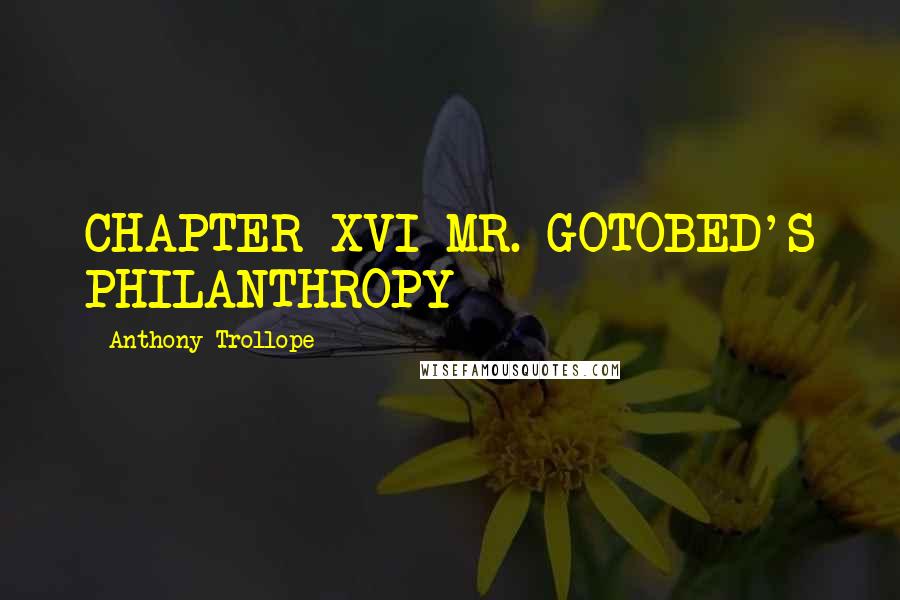 Anthony Trollope Quotes: CHAPTER XVI MR. GOTOBED'S PHILANTHROPY