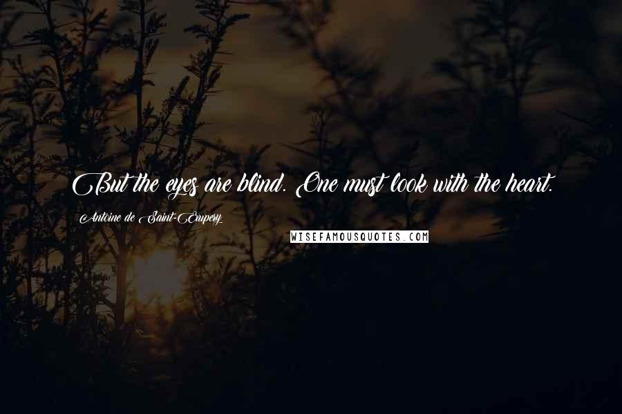Antoine De Saint-Exupery Quotes: But the eyes are blind. One must look with the heart.