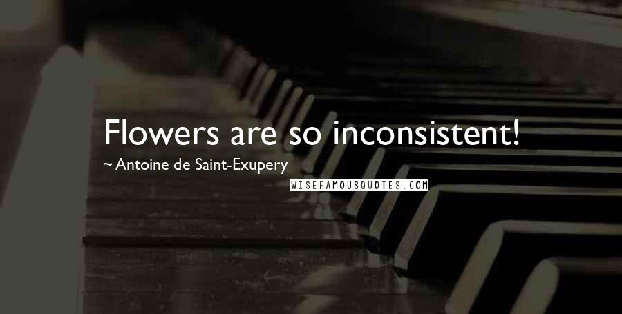 Antoine De Saint-Exupery Quotes: Flowers are so inconsistent!