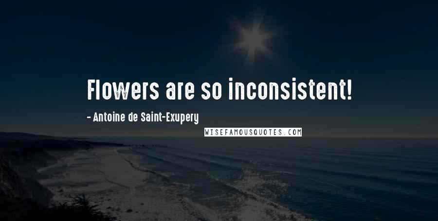 Antoine De Saint-Exupery Quotes: Flowers are so inconsistent!