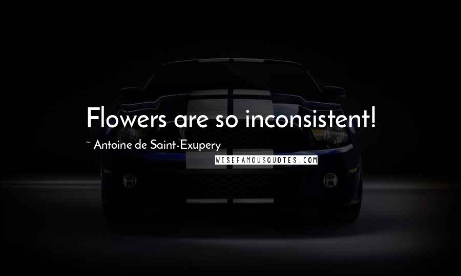 Antoine De Saint-Exupery Quotes: Flowers are so inconsistent!