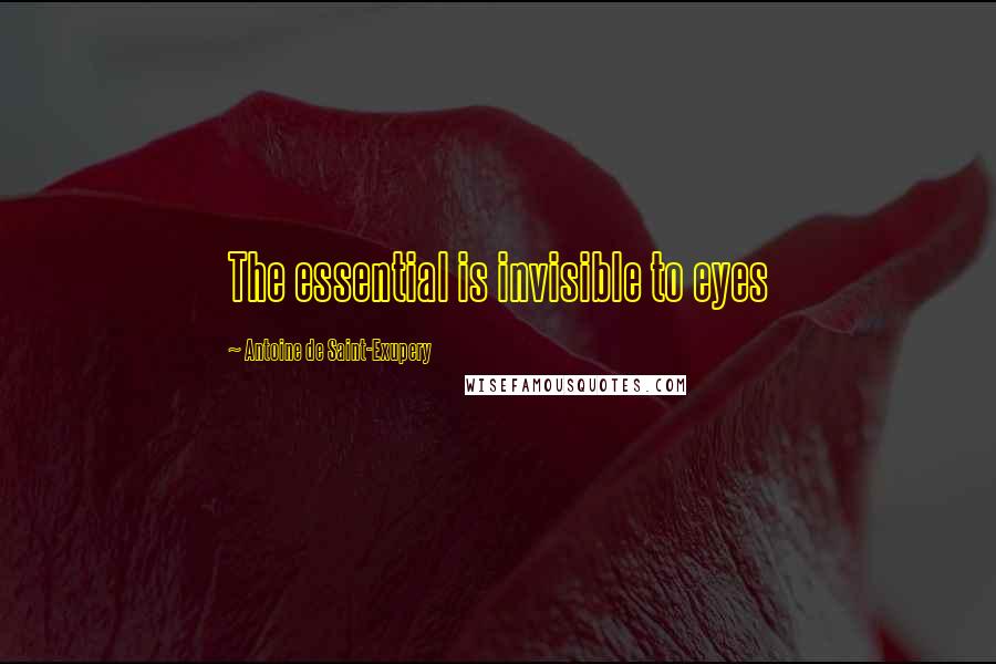 Antoine De Saint-Exupery Quotes: The essential is invisible to eyes