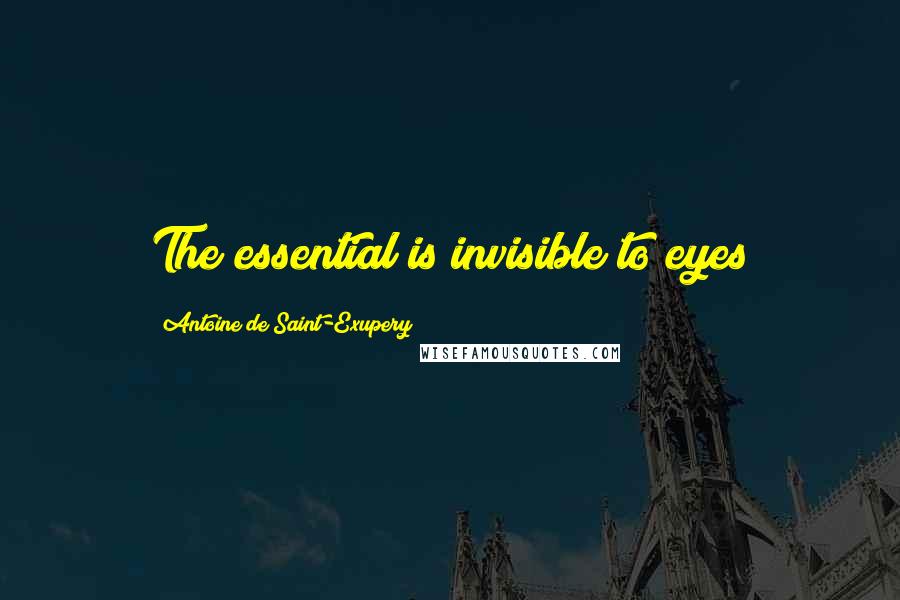 Antoine De Saint-Exupery Quotes: The essential is invisible to eyes