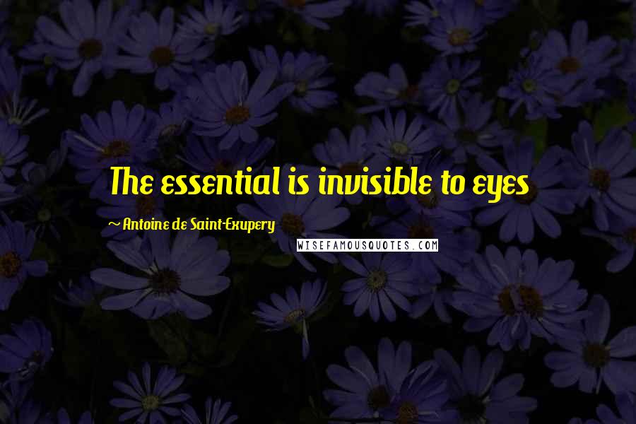Antoine De Saint-Exupery Quotes: The essential is invisible to eyes