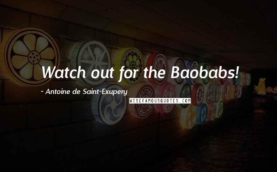 Antoine De Saint-Exupery Quotes: Watch out for the Baobabs!