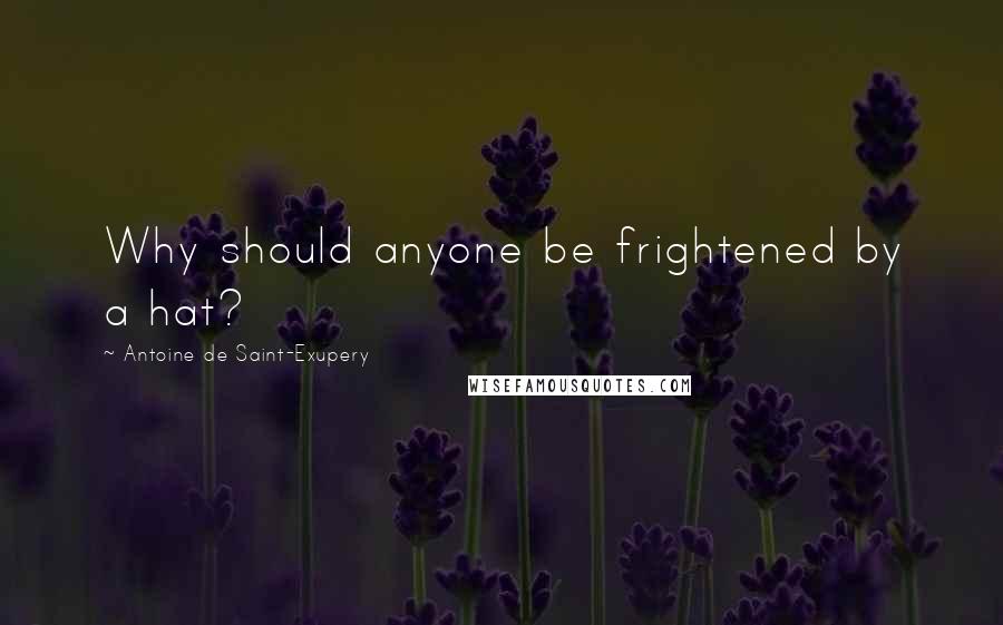 Antoine De Saint-Exupery Quotes: Why should anyone be frightened by a hat?