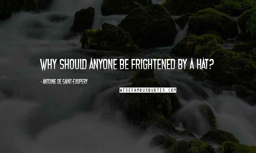 Antoine De Saint-Exupery Quotes: Why should anyone be frightened by a hat?