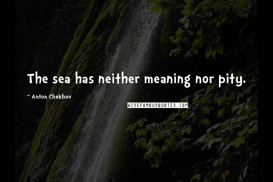 Anton Chekhov Quotes: The sea has neither meaning nor pity.