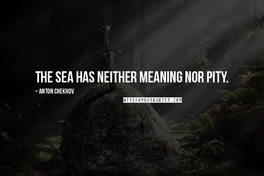 Anton Chekhov Quotes: The sea has neither meaning nor pity.