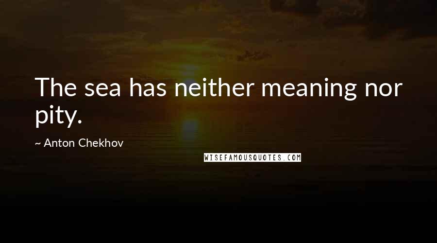 Anton Chekhov Quotes: The sea has neither meaning nor pity.