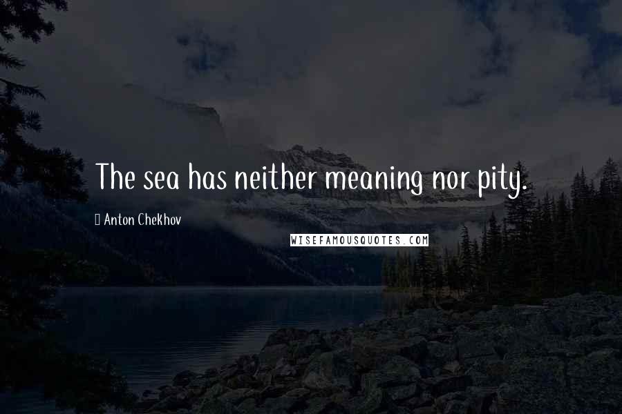 Anton Chekhov Quotes: The sea has neither meaning nor pity.