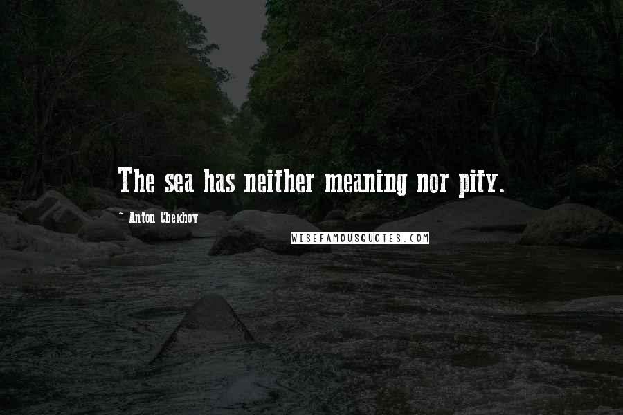 Anton Chekhov Quotes: The sea has neither meaning nor pity.