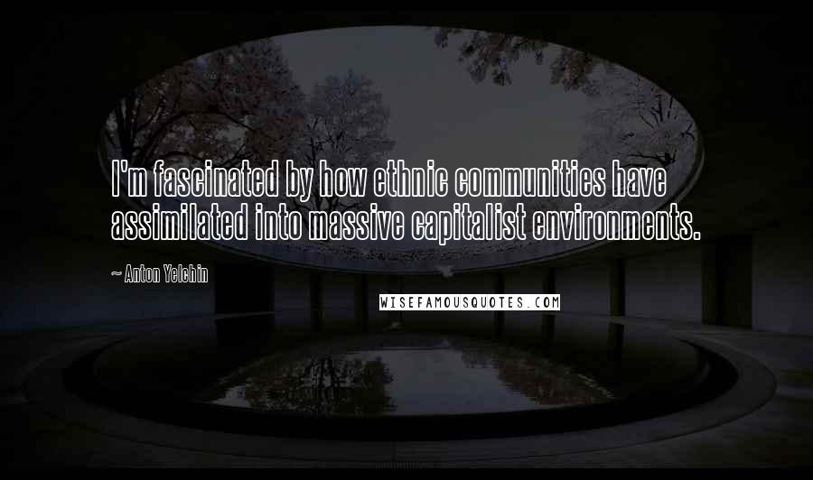 Anton Yelchin Quotes: I'm fascinated by how ethnic communities have assimilated into massive capitalist environments.
