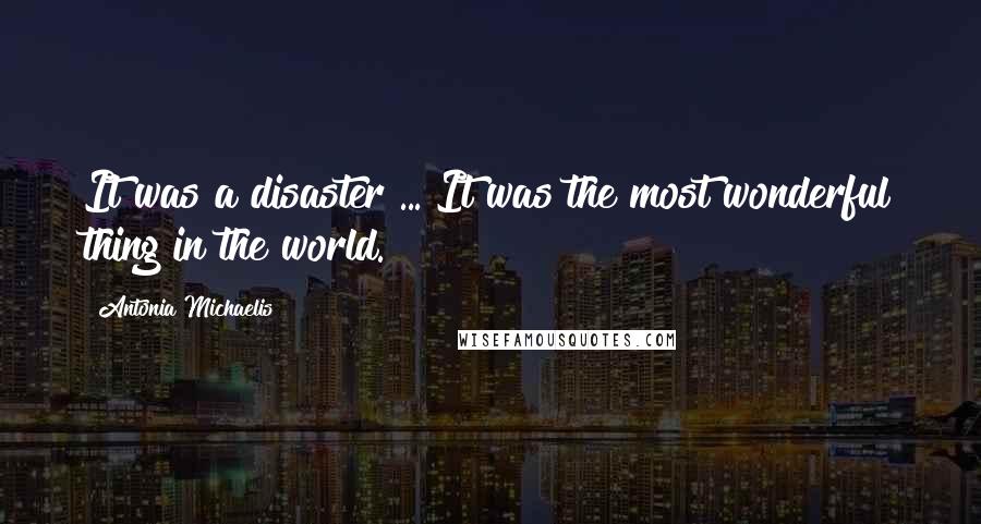 Antonia Michaelis Quotes: It was a disaster ... It was the most wonderful thing in the world.