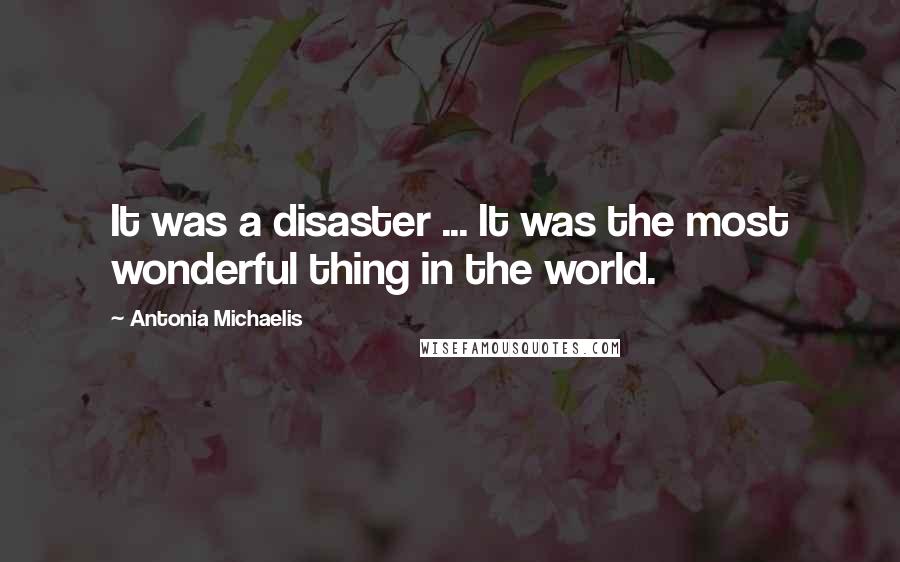 Antonia Michaelis Quotes: It was a disaster ... It was the most wonderful thing in the world.