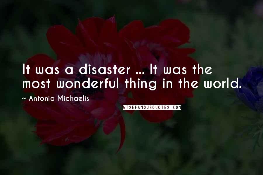 Antonia Michaelis Quotes: It was a disaster ... It was the most wonderful thing in the world.