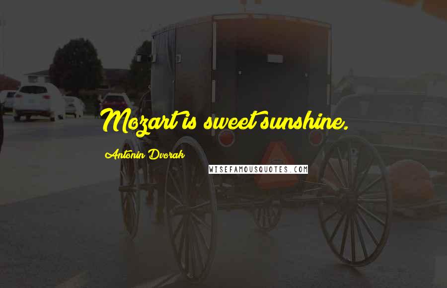Antonin Dvorak Quotes: Mozart is sweet sunshine.