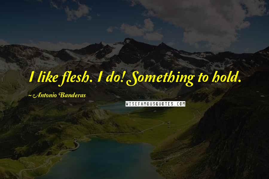 Antonio Banderas Quotes: I like flesh. I do! Something to hold.