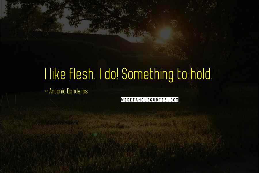 Antonio Banderas Quotes: I like flesh. I do! Something to hold.