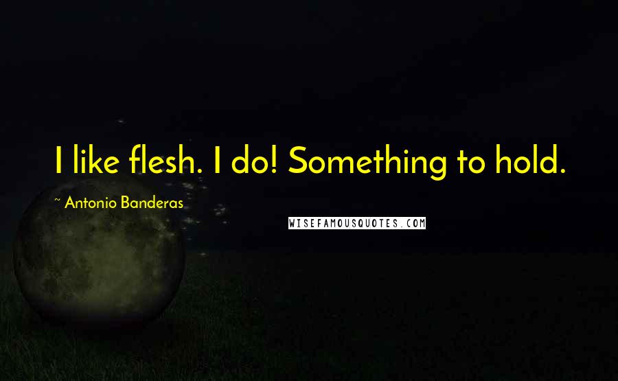 Antonio Banderas Quotes: I like flesh. I do! Something to hold.