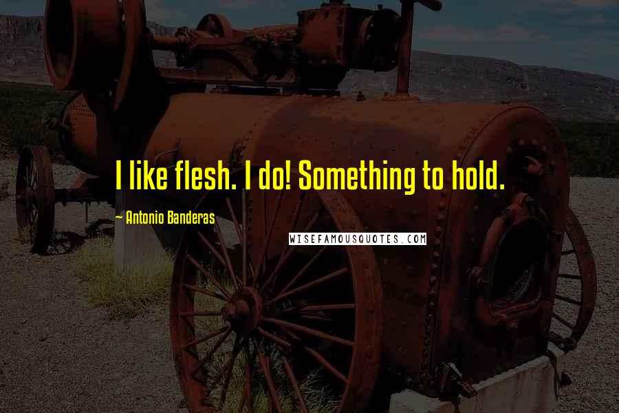 Antonio Banderas Quotes: I like flesh. I do! Something to hold.