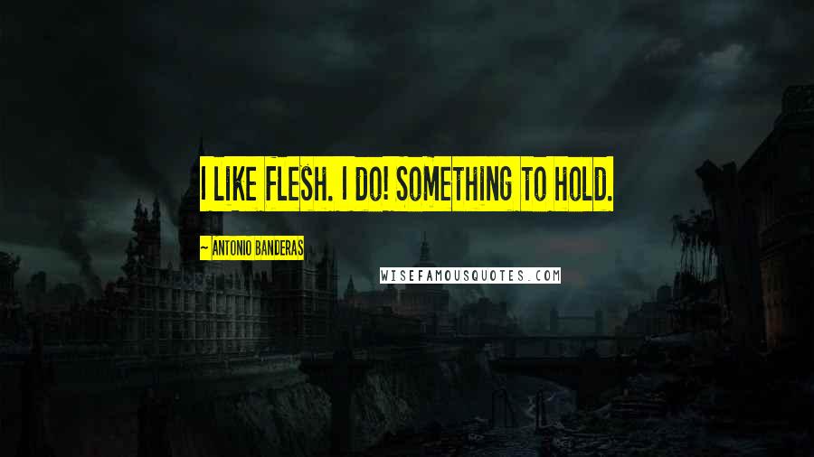Antonio Banderas Quotes: I like flesh. I do! Something to hold.
