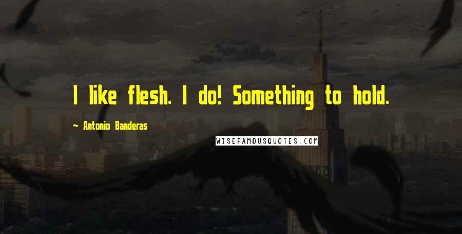 Antonio Banderas Quotes: I like flesh. I do! Something to hold.