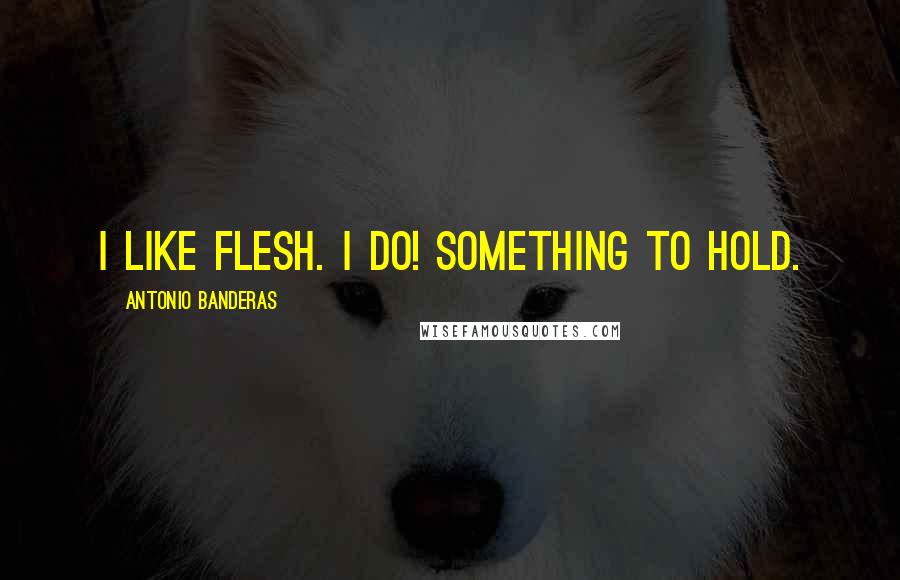 Antonio Banderas Quotes: I like flesh. I do! Something to hold.
