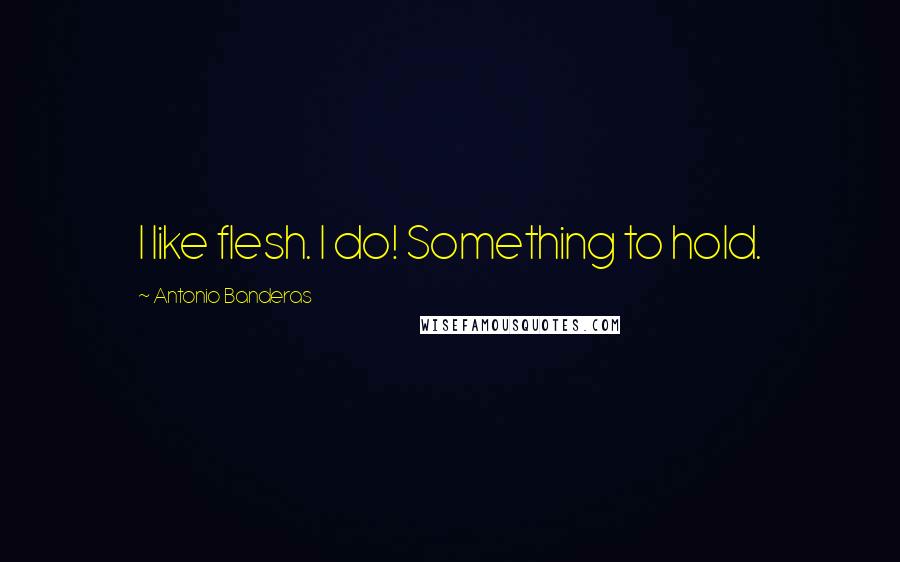 Antonio Banderas Quotes: I like flesh. I do! Something to hold.