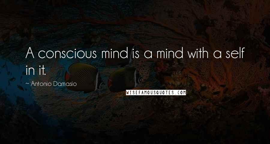 Antonio Damasio Quotes: A conscious mind is a mind with a self in it.