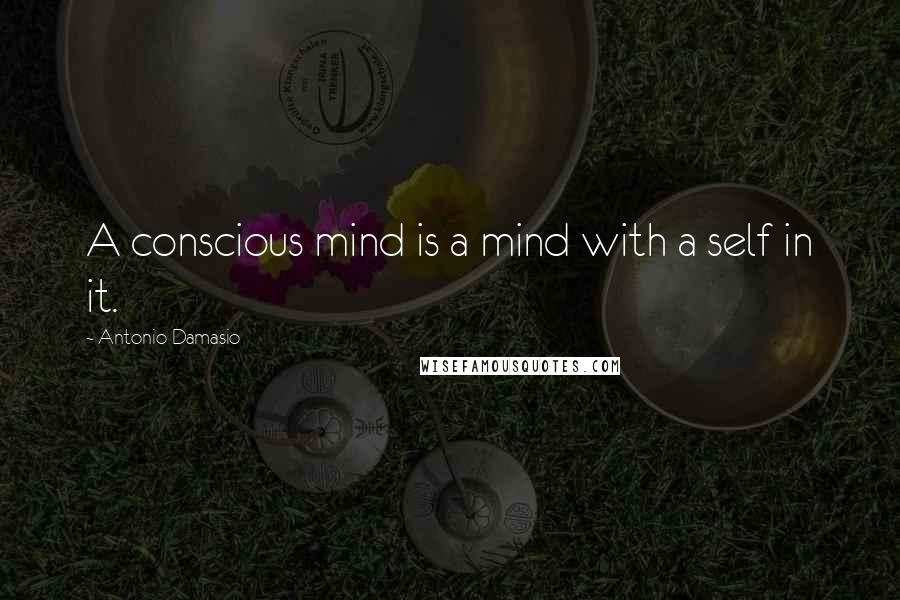 Antonio Damasio Quotes: A conscious mind is a mind with a self in it.