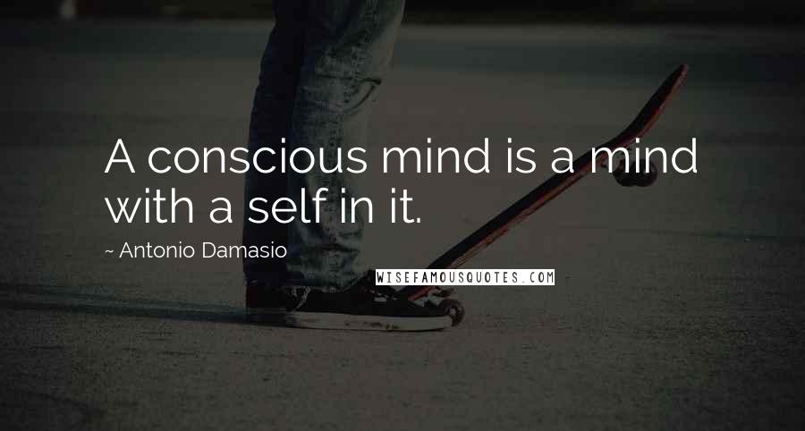 Antonio Damasio Quotes: A conscious mind is a mind with a self in it.