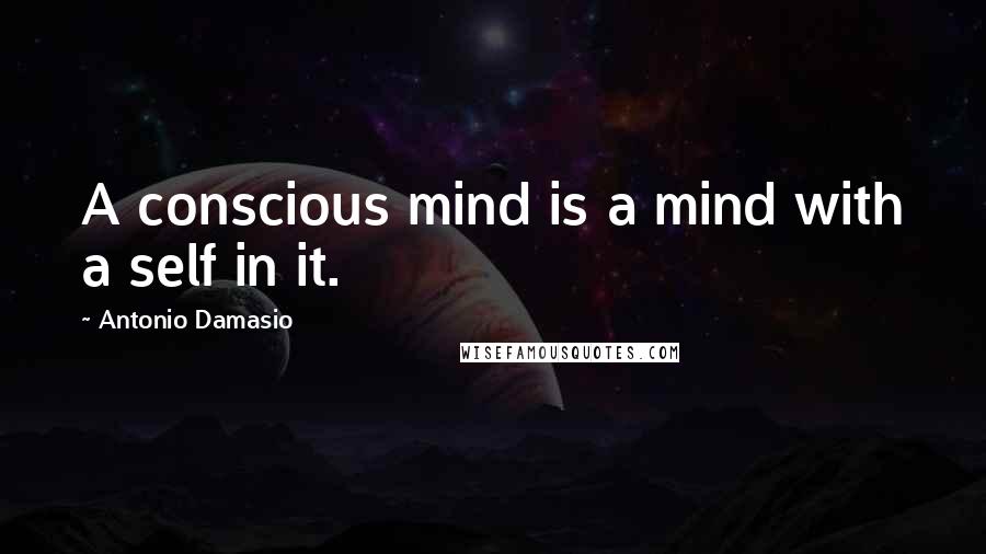 Antonio Damasio Quotes: A conscious mind is a mind with a self in it.