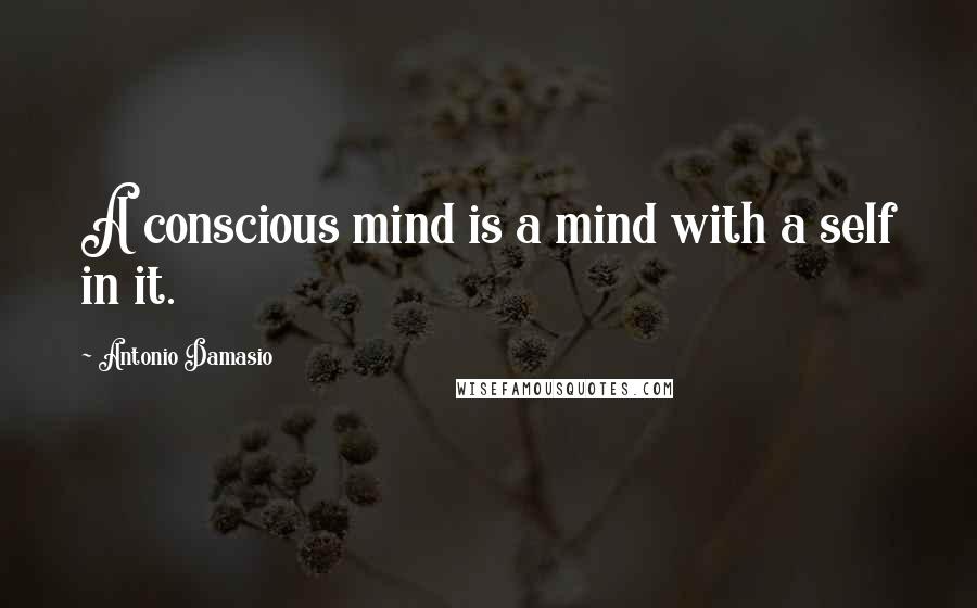 Antonio Damasio Quotes: A conscious mind is a mind with a self in it.